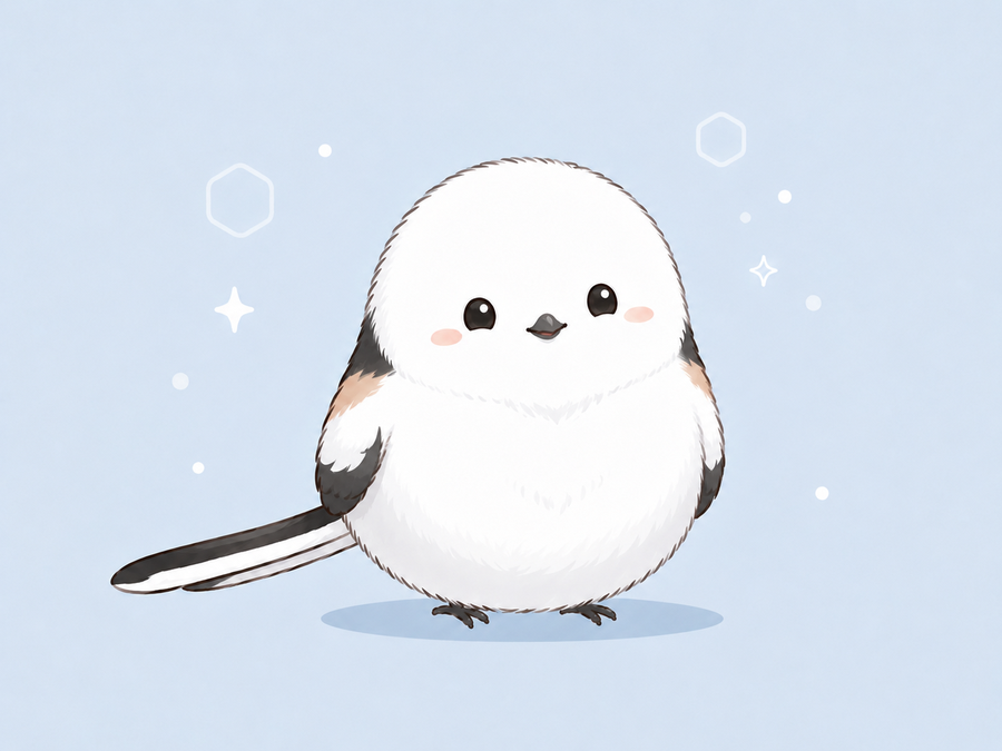 アイコン用立ち絵のシマエナガ