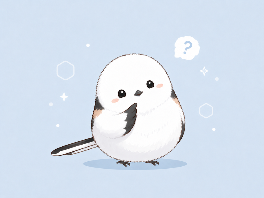 考え中のシマエナガ