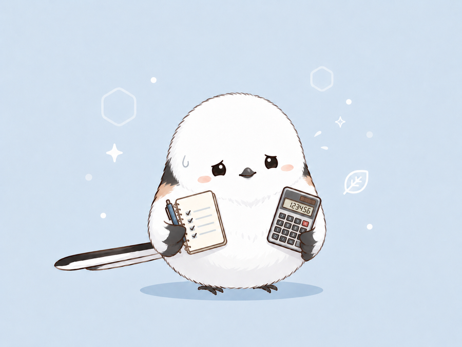 困ったシマエナガ